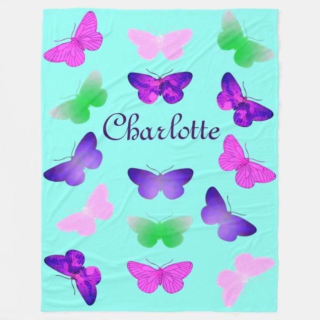 Couverture Polaire Papillon personnalisable (Devant)