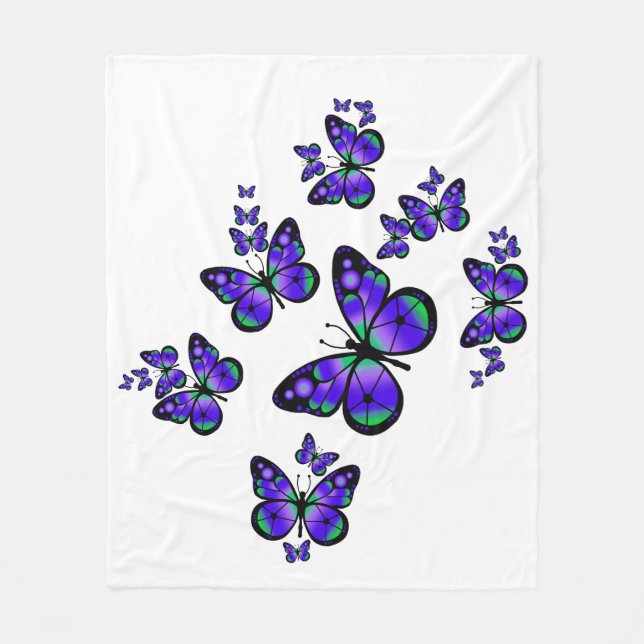 Couverture Polaire Papillon pourpre (Devant)