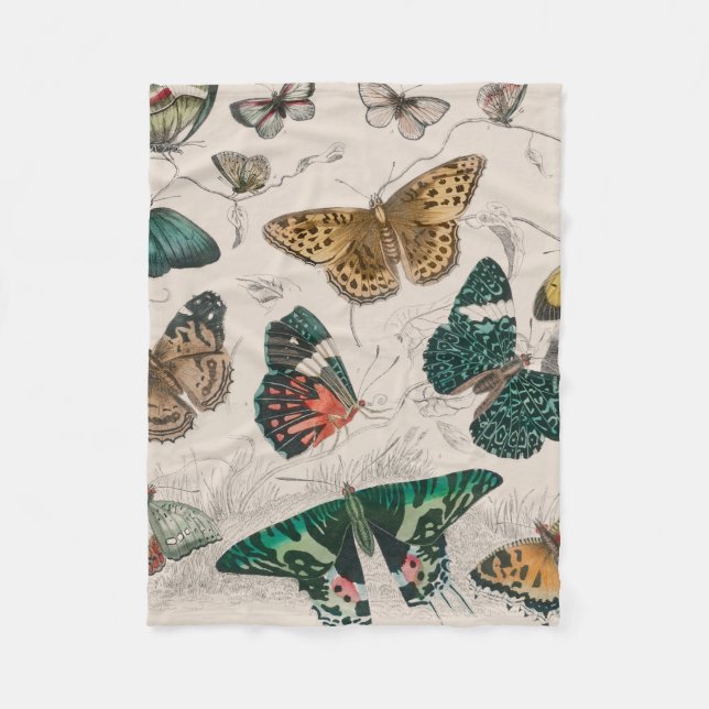 Couverture Polaire Papillons Collection Antique Papillons (Devant)