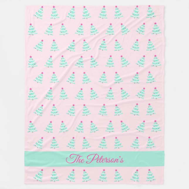 Couverture Polaire Pâque de Noël personnalisée Lot Blanche (Devant)