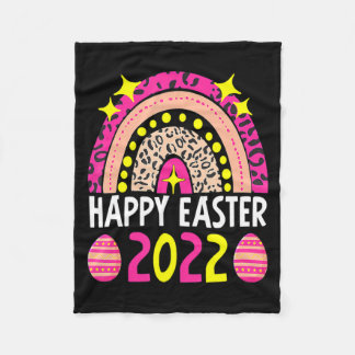 Couverture Polaire Pâques 2022 arc-en-ciel mignon joyeuses Pâques 202