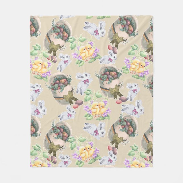 Couverture Polaire Pâques vintage (Devant)