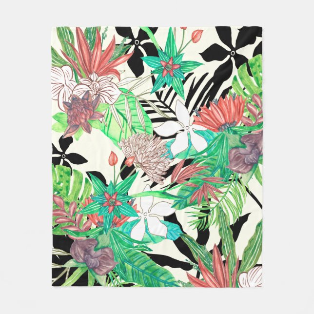 Couverture Polaire Paradis floral II (Devant)