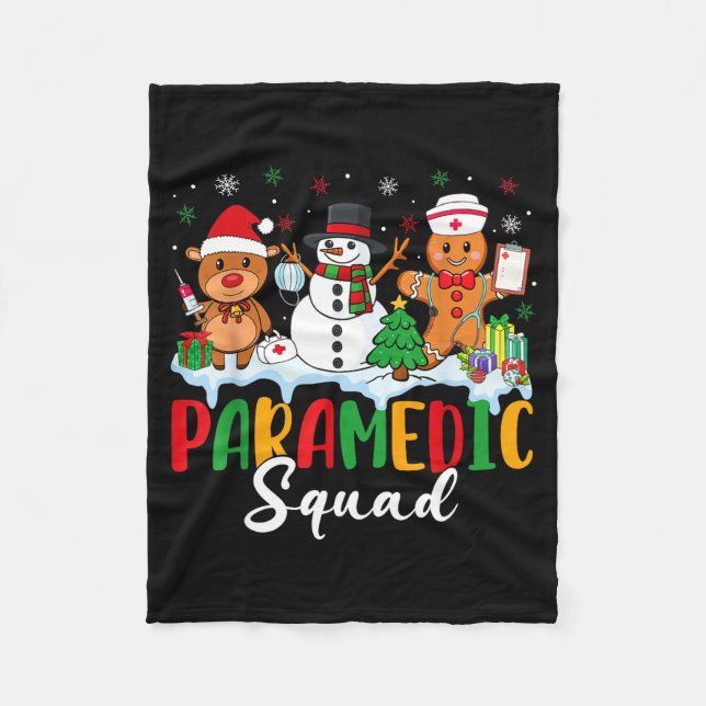 Couverture Polaire Paramedic Squad Reindeer Snowman Gingerbread Chris (Devant)