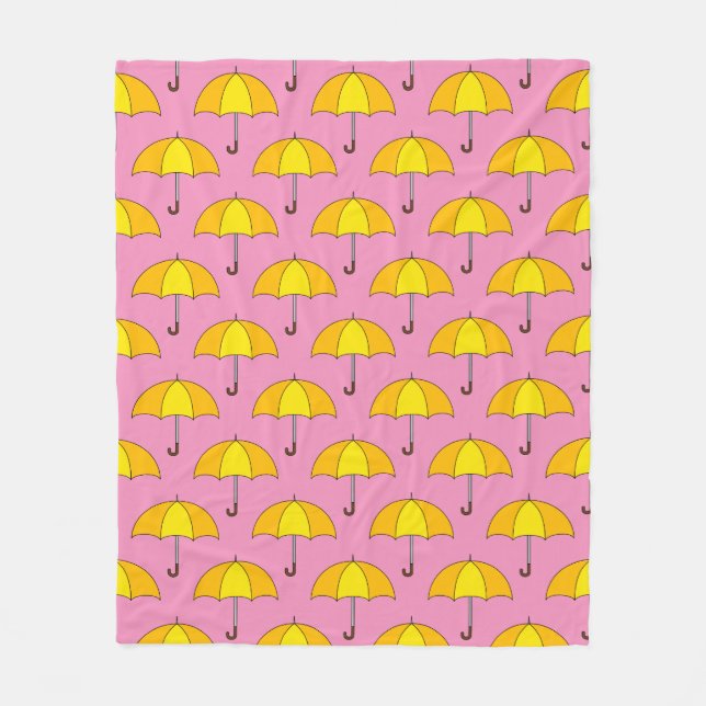 Couverture Polaire Parapluie jaune (Devant)