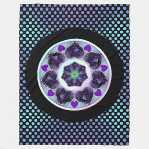 Couverture Polaire Parapluie violet & coeurs .7