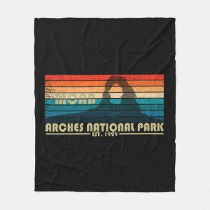 Couverture Polaire Parc national de Arches vintage Moab Utah