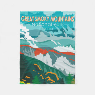 Couverture Polaire Parc national des Great Smoky Mountains Vintage