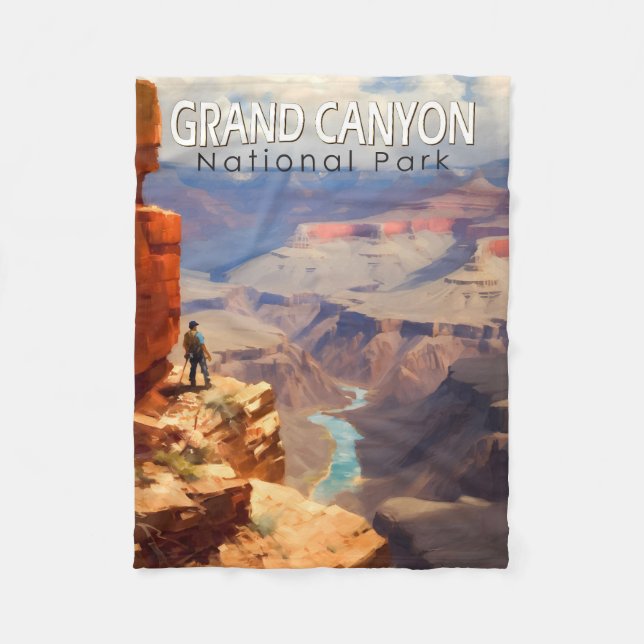 Couverture Polaire Parc national du Grand Canyon Peinture à l'huile A (Devant)