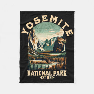 Couverture Polaire Parc national rétro Yosemite États-Unis Randonnée