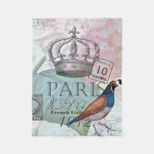 Couverture Polaire Paris floral