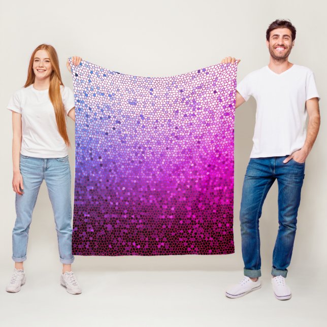 Couverture Polaire Parkings Violet Mosaic Fleece Blanket (En situation)