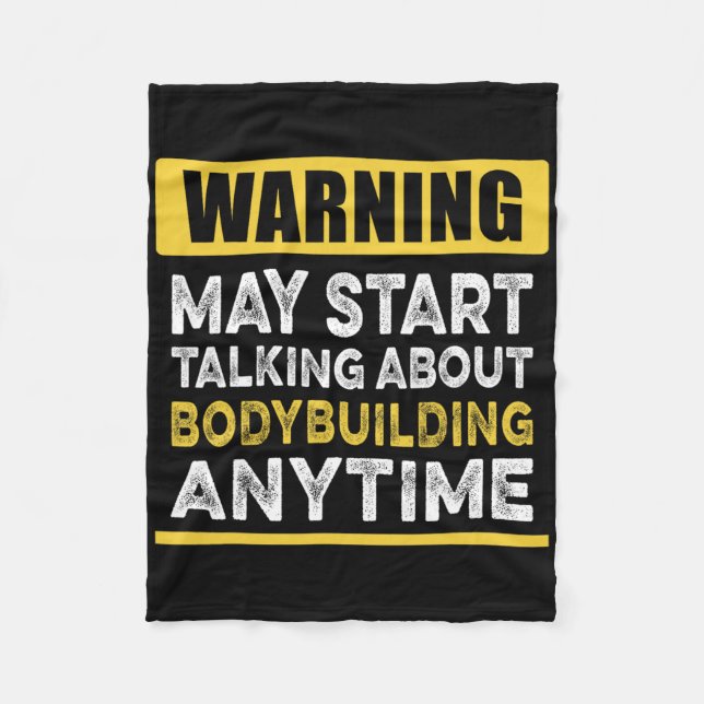 Couverture Polaire Parler De Bodybuilding En Tout Temps Drôle Bodybui (Devant)