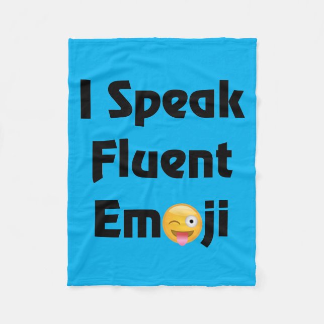 Couverture Polaire Parlez Emoji fluide (Devant)