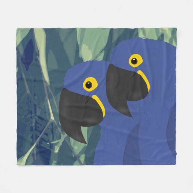 Couverture Polaire Parrot bleu polaire (Devant (Horizontal))