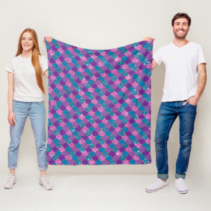 Couverture Polaire Parties scintillant de sirènes violettes colorée