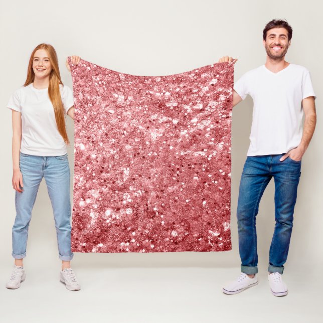 Couverture Polaire Parties scintillant rose brillant (En situation)
