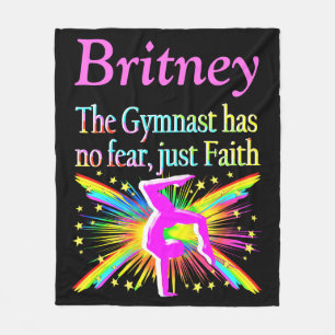 COUVERTURE POLAIRE PAS DE PEUR JUSTE FOI GYMNAST FLEECE BLANKET PERSO