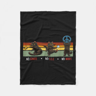 Couverture Polaire Pas de rois pas de glace pas de guerre Chat noir R
