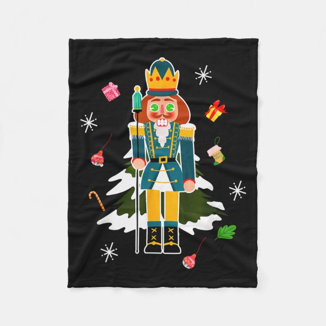 Couverture Polaire Pastel Christmas Nutcracker In Snow Christmas  (Devant)