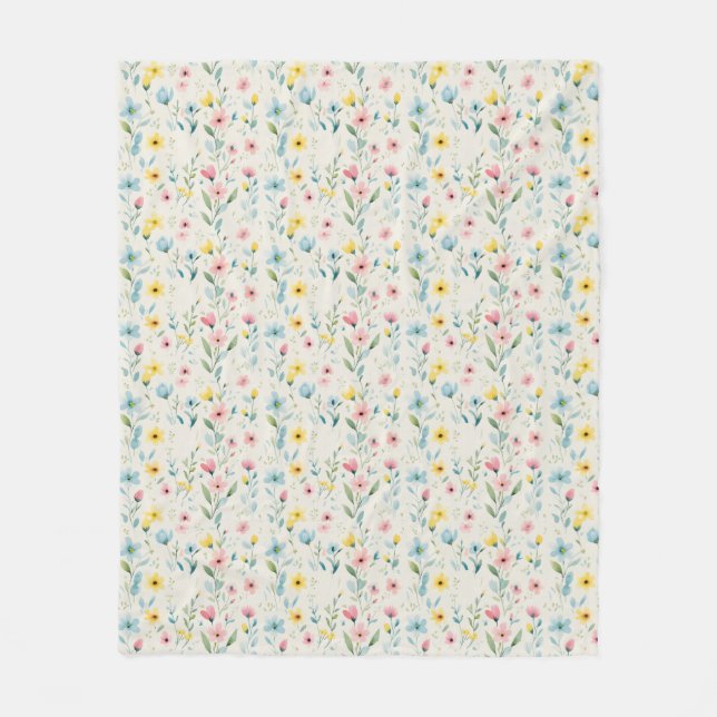 Couverture Polaire pastel garercolor florr (Devant)