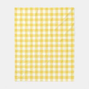 Couverture Polaire Pastel Jaune En vichy Buffalo Check Plaid Motif 