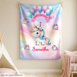 Couverture Polaire Pastel Personnalisé Unicorn Blanket Girls Annivers