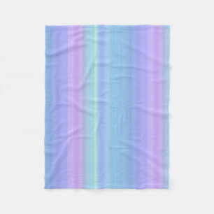 Couverture Polaire Pastel Purple Blue Green Fleece Blanche