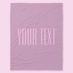 Couverture Polaire Pastel Purple & Pink clair   Texte modifiable mode