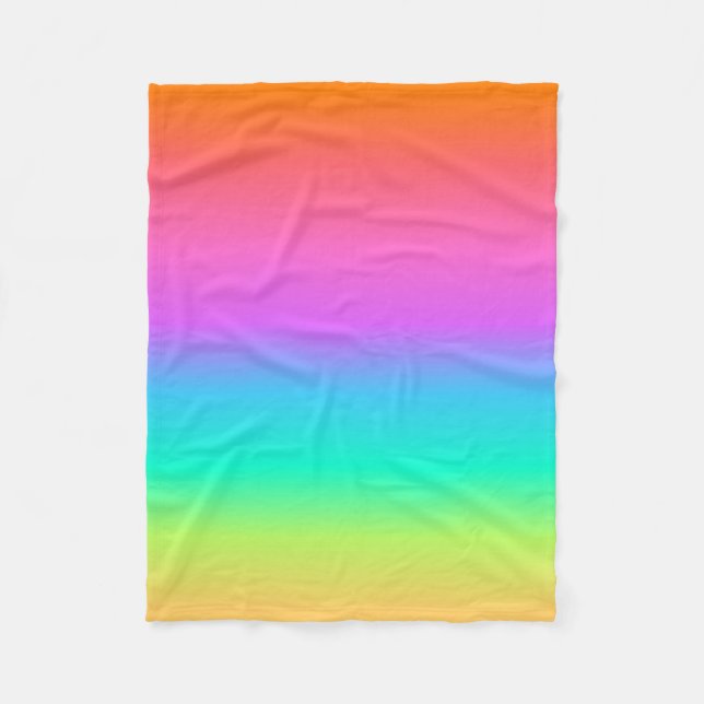 Couverture Polaire Pastel Rainbow Fleece Blanche (Devant)