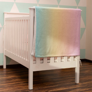 Couverture Polaire Pastel Rainbow Gradient Ombre