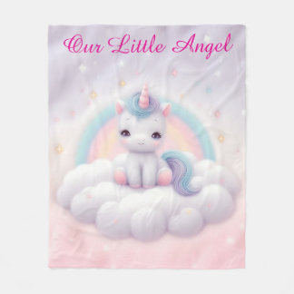 Couverture Polaire Pastel Rainbow Unicorn Blanket