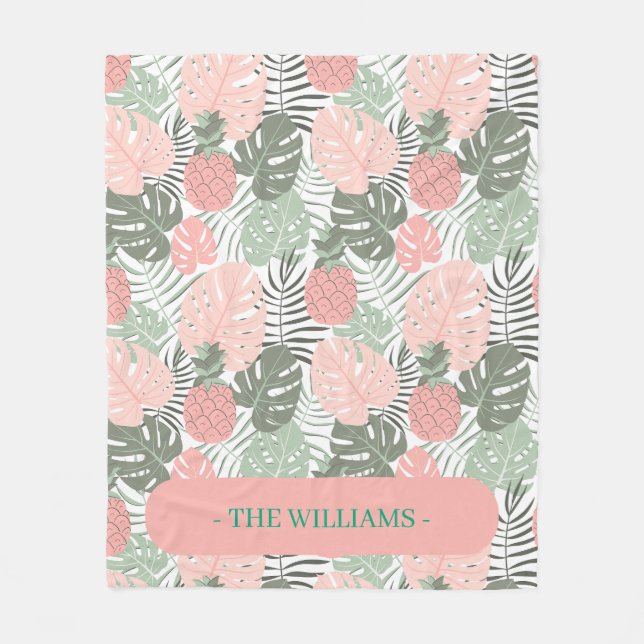 Couverture Polaire Pastel Tropical (Devant)