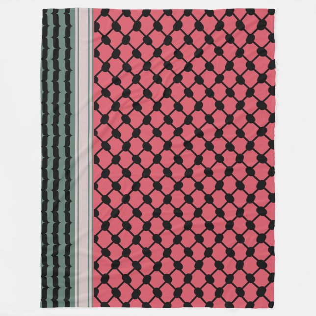 Couverture Polaire Pastèque palestinienne Hatta Keffiyeh Kufiya Folk (Devant)