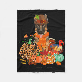 Couverture Polaire Pasteur Allemand De Thanksgiving Avec La Poussette