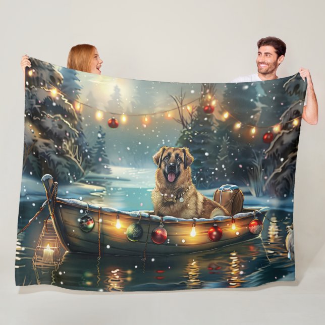Couverture Polaire Pasteur anatolien Noël Festive Voyage (En situation)