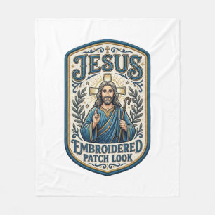 Couverture Polaire Patch brodé Jésus Regardez Patch brodé Jésus