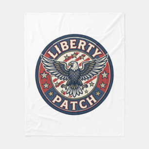 Couverture Polaire Patch de liberté patriotique Broderie