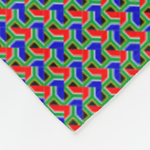 Couverture Polaire Patchwork Afrique du Sud Motif du drapeau