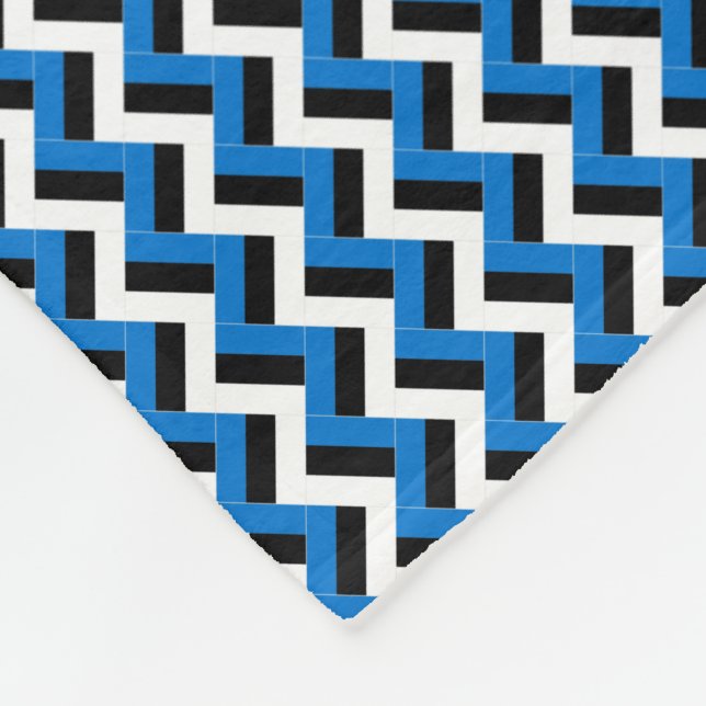 Couverture Polaire Patchwork Estonie Motif Drapeau (Coin)