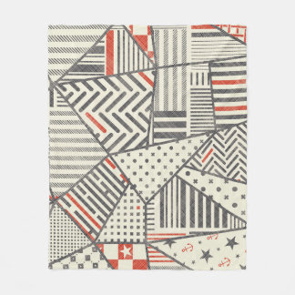 Couverture Polaire Patchwork rétro : Conception géométrique Abstraite