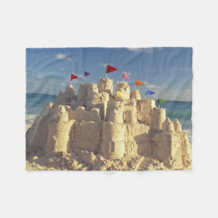 Couverture Polaire Pâté de sable sur la plage
