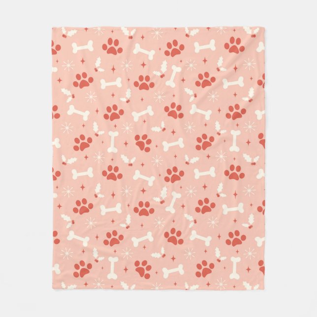 Couverture Polaire Pâtes et os de Noël Motif (Devant)