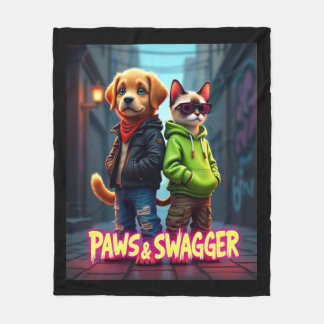 Couverture Polaire Pâtes & Swagger™ Élégante Vêtements pour animaux d