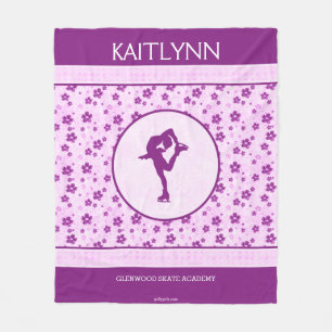 Couverture Polaire Patineur artistique personnalisé Purple Heart