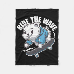 Couverture Polaire Patineur Grizzly - Planche à roulettes Skateboarde