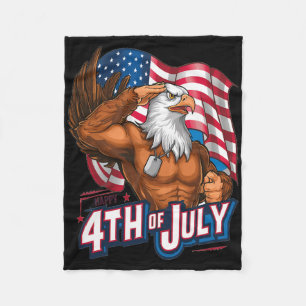 Couverture Polaire Patriotique 4 juillet Byld Eagle American Flag Ind