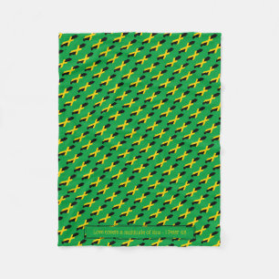 Couverture Polaire Patriotique JAMAICA DRAPEAU VERT personnalisable