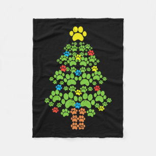 Couverture Polaire Patrouilles Arbre De Noël Chien Ou Chat Avec Père