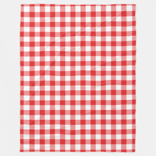 Couverture Polaire Patters rouges Gingham